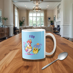 Café Taza mágica personalizada de gallo