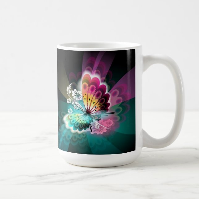 Café Taza magnífica de la mariposa (Derecha)
