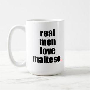 Café Taza maltesa del amor real de los hombres