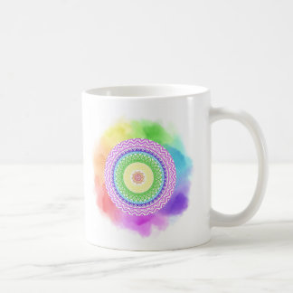 Café Taza mandala de colores