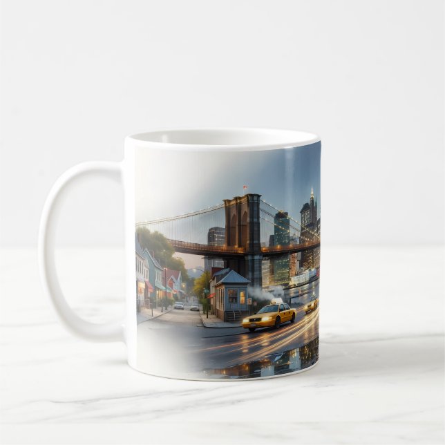Café Taza Manhattan Night Walker Luces de Broadway (Izquierda)