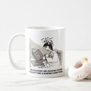 Café Taza mano derecha de loro bruja