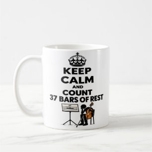 Café Taza Mantén la Calma y Cuenta 37 Compases de Silen