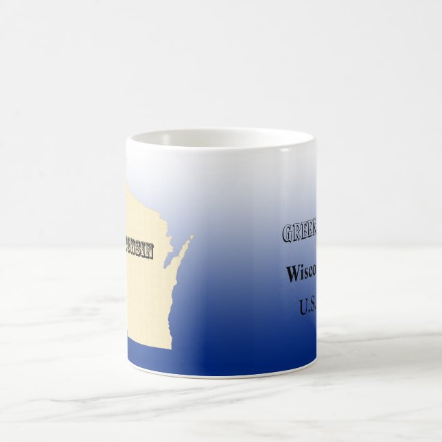 Café Taza - Mapa del estado de Wisconsin con ciudad (Centro)