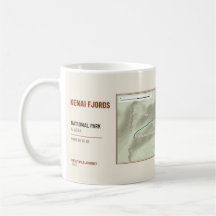 Taza Mapa del Sendero de Kenai Fjords National Par