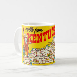 Café Taza Mapa Vintage de Kentucky