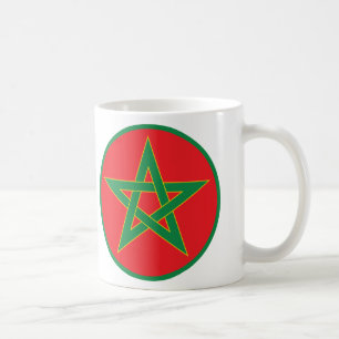 Café Taza marroquí de la bandera