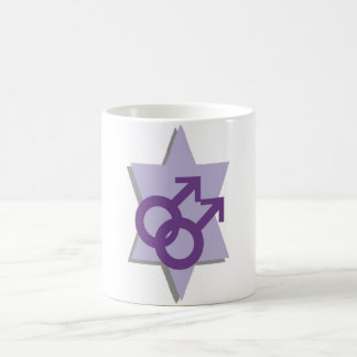 Café Taza masculina gay judía de la estrella púrpura