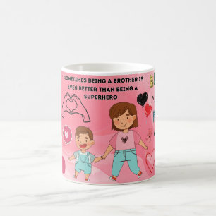 Café Taza Mejor Hermano del Mundo con Mensaje de Amor S