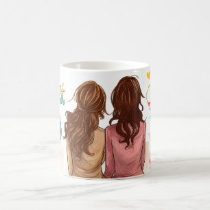 Café Taza Mejores Amigos Para Siempre con Niños de Dibu