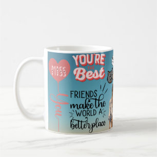 Café Taza Mejores Amigos Para Siempre con Niños de Dibu