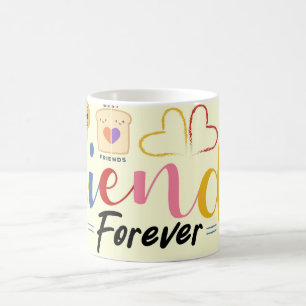 Café Taza Mejores Amigos Por Siempre con Niños de Dibuj