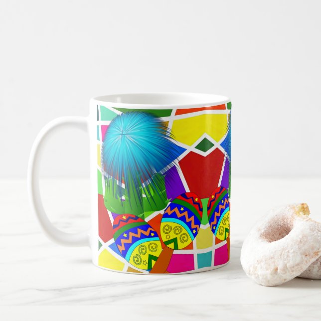 Café Taza Mexicana de Cactus (Con donut)