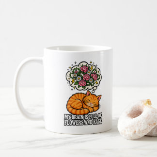 Café Taza Mi Cerebro Está Lleno De Flores Y Rabia - Div