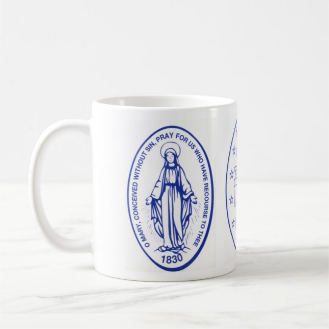 Café Taza milagrosa de la medalla (Izquierda)