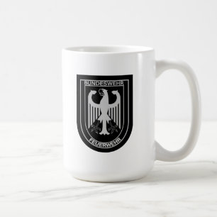 Café Taza militar alemana de los servicios de incendios