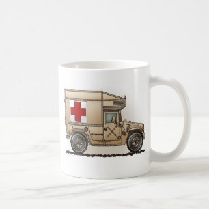 Café Taza militar de la ambulancia de Hummer