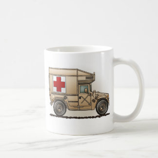 Café Taza militar de la ambulancia de Hummer