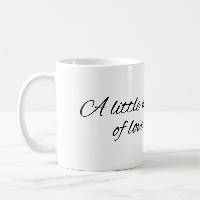 Café Taza Minimal Una Pequeña Nota de Amor (Izquierda)