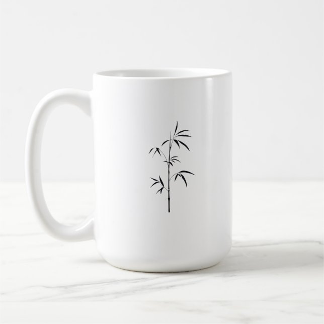 Café Taza minimalista de bambú japonés (Izquierda)