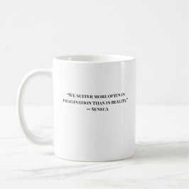Café Taza Minimalista Estoica con Frase de Séneca