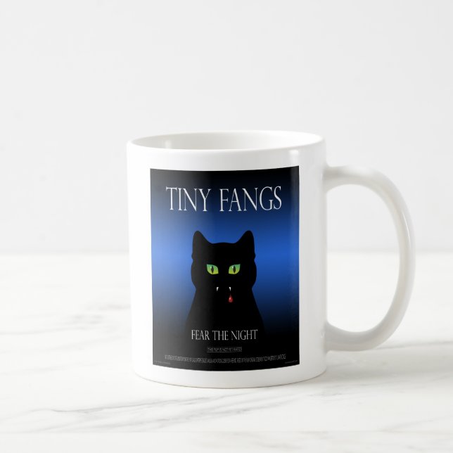 Café Taza minúscula de los colmillos 15oz (Derecha)