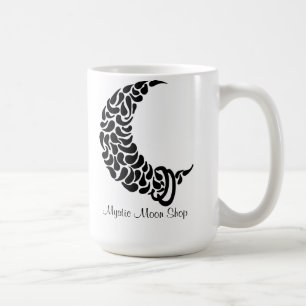 Café Taza mística del logotipo de la tienda de la luna