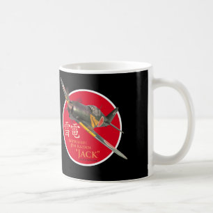Café Taza "Mitsubishi J2M Raiden " Jack " del arte de