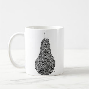 Café Taza modelada de la pera