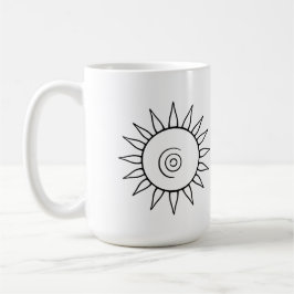 Café Taza moderna de ráfaga solar celestial