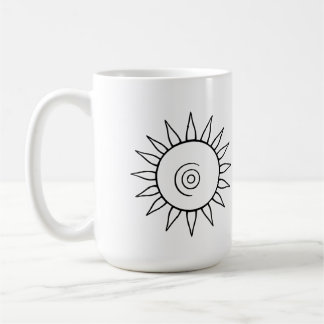 Café Taza moderna de ráfaga solar celestial