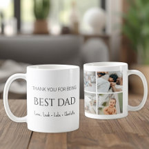 Taza moderna personalizada con collage de fotos de