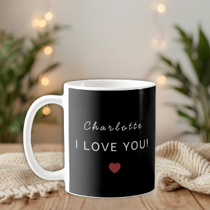 Café Taza moderna personalizada de San Valentín – Te am