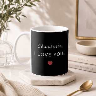 Café Taza moderna personalizada de San Valentín – Te am