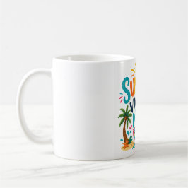 Café Taza Modo Vacaciones de Verano | Tropical Colorido