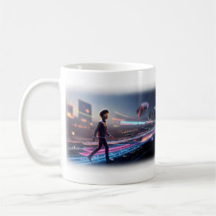 Café Taza Muchacho Caminando Hacia un Futuro de Ensueño
