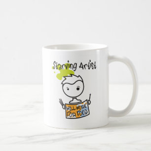 Café Taza muerta de hambre del artista