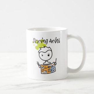 Café Taza muerta de hambre del artista