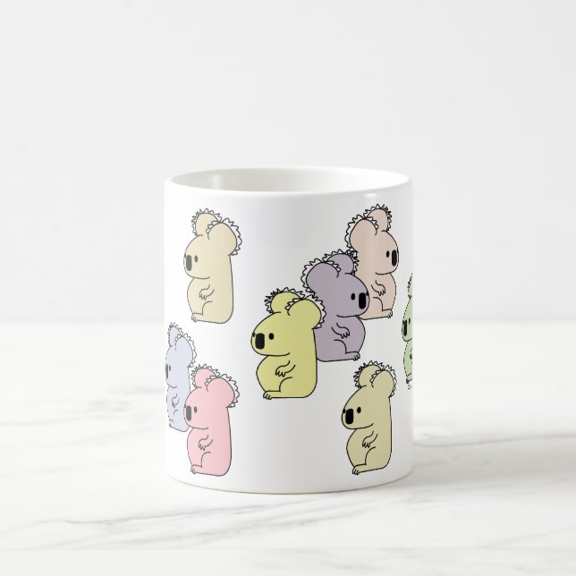 Café Taza multicolora de la koala (Centro)
