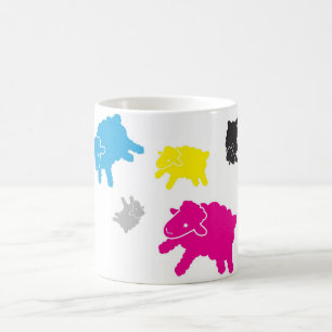 Café Taza multicolora de Starr del cordero
