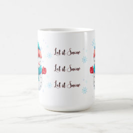 Café Taza Muñeco de Nieve Déjalo Nevar