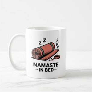 Café Taza Namaste en la cama – Regalo divertido de yoga