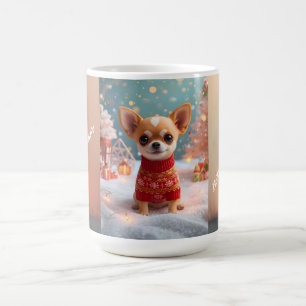 Café Taza Navideña de Chihuahua Adorable Regalo de Fi