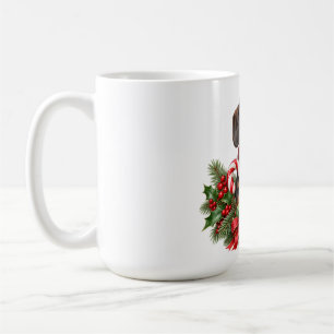 Café Taza Navideña de Dachshund Festivo
