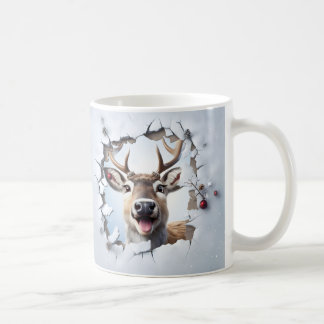 Café Taza Navideña de Reno Adorable | Taza de Invierno 
