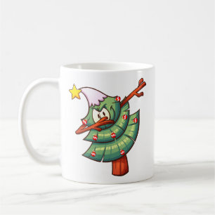 Café Taza Navideña del Árbol de Navidad con Dabbing