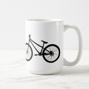 Café Taza negra de la bici de montaña del vintage
