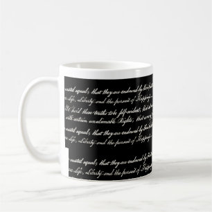Café Taza negra de la Declaración de Independencia