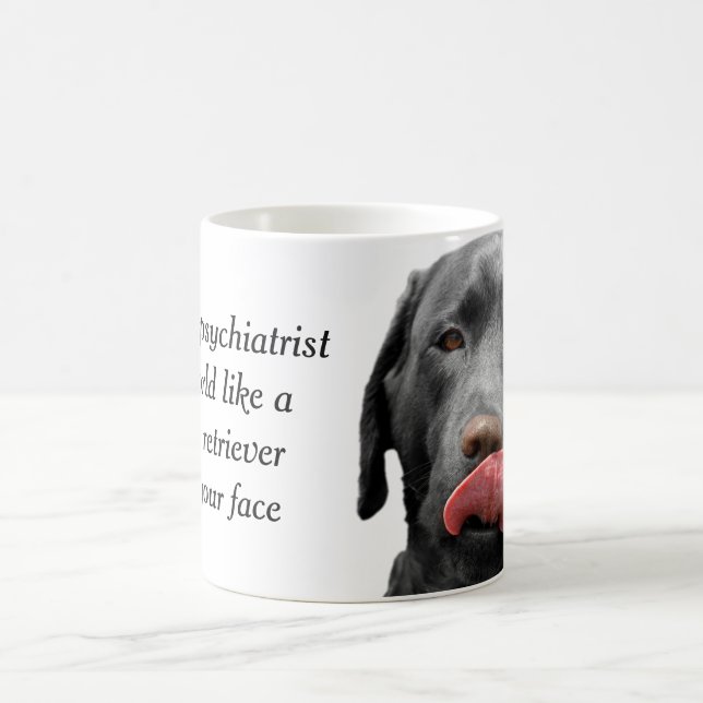 Café Taza negra de la taza el | del labrador retriever (Centro)