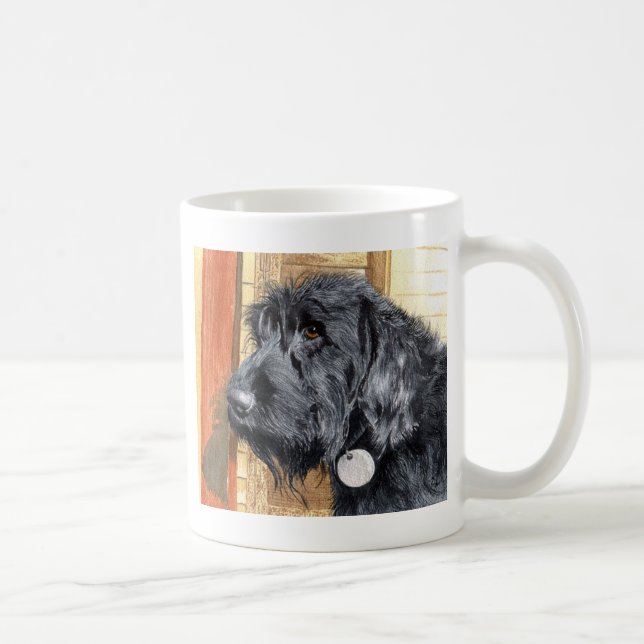 Café Taza negra de Labradoodle #1 (Derecha)